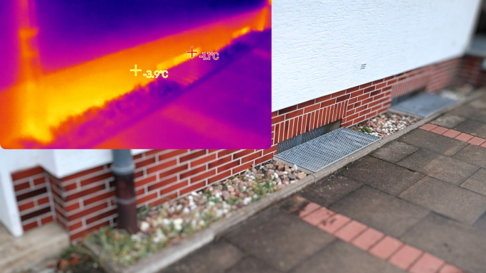 Wärmebildkamera Sockel Haus Individueller Sanierungsfahrplan