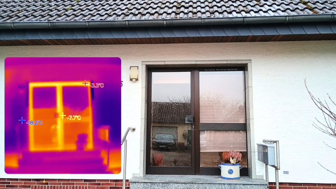 Wärmebildkamera Haustür Beispiel Wärmebildkamera